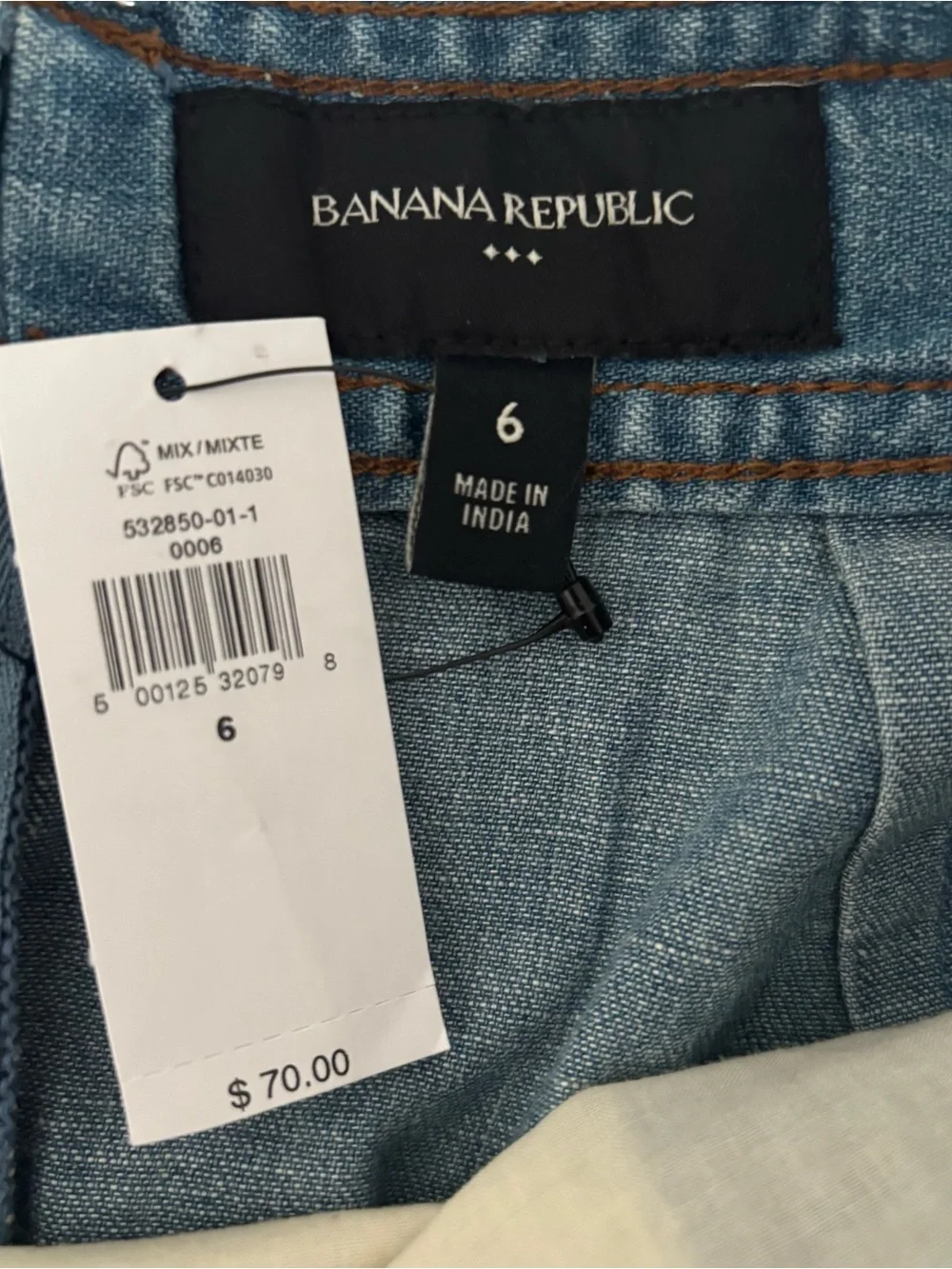 Banana Republic Light Blue Denim A-Line Skirt